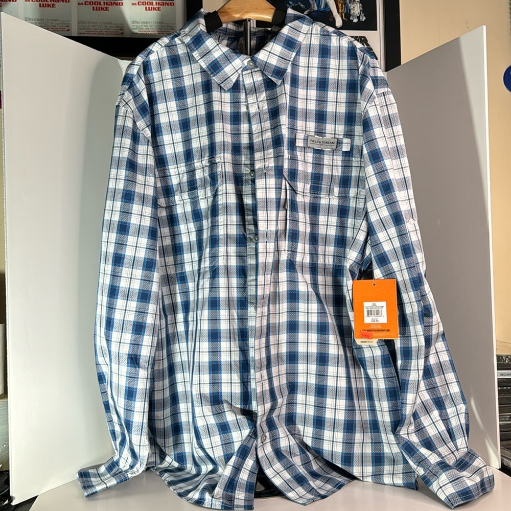 Field & Stream Latitude Long sleeve plaid Shirt men’s L
